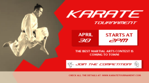 Karate Tournament Digital Display Image Affichage numérique (16:9) template