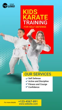 Karate Training Ad Template História do Instagram