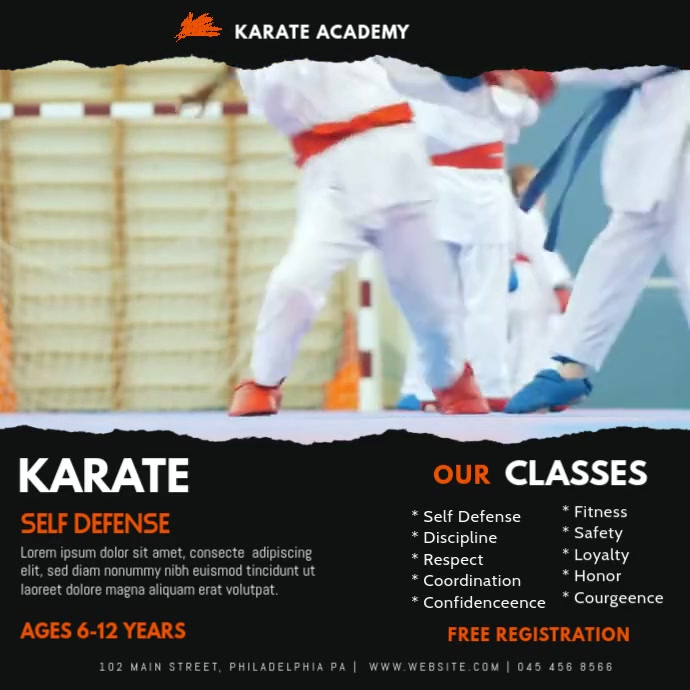 Karate Program Sample Karate training Template | PosterMyWall