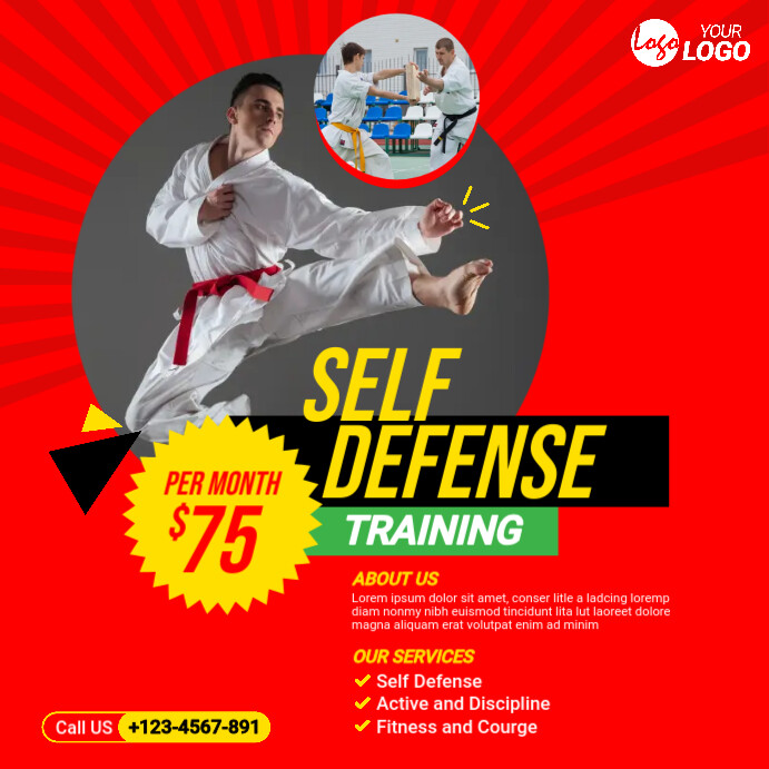 Karate Training Post Template PosterMyWall