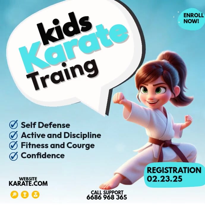 Karate Program Sample Karate Training Program Template | PosterMyWall