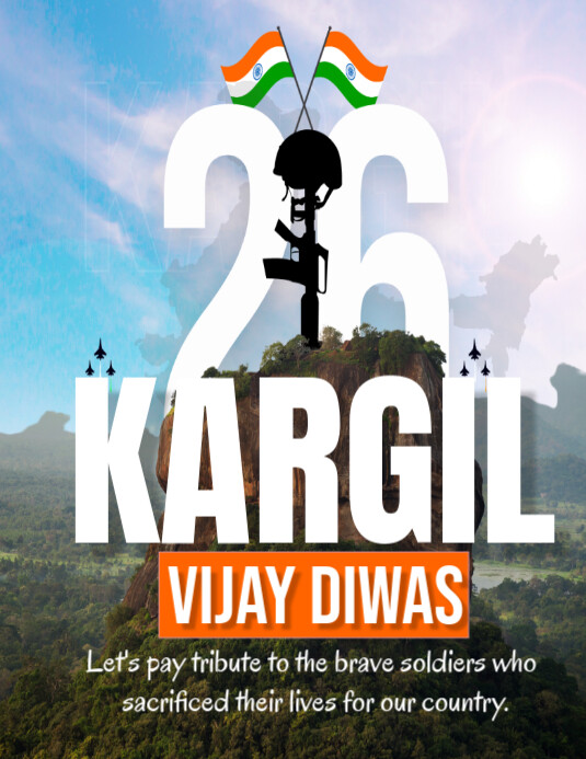 Kargil Vijay devas template 2025 Рекламная листовка (US Letter)