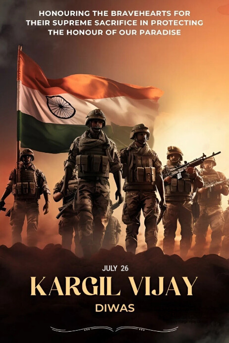 Kargil Vijay Diwas Poster template
