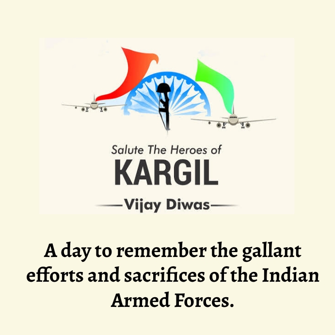 Kargil Vijay diwas Instagram Post template