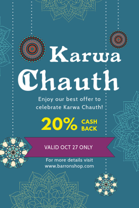 Karwa Chauth Sale Poster template