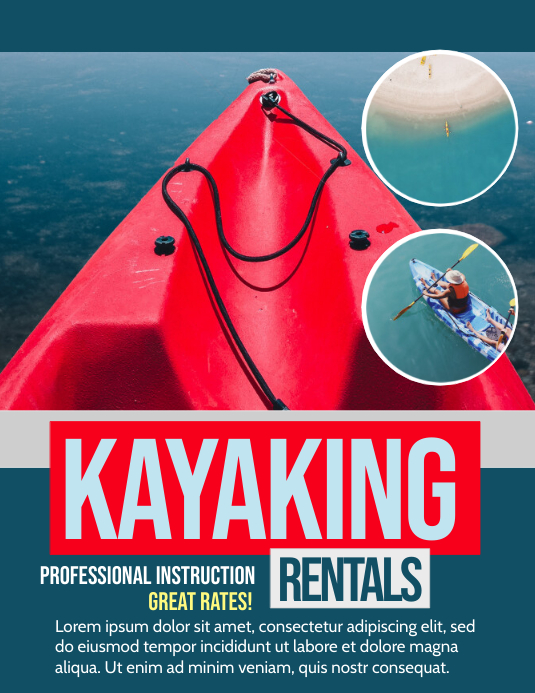 Kayaking Header kayaking Template | PosterMyWall