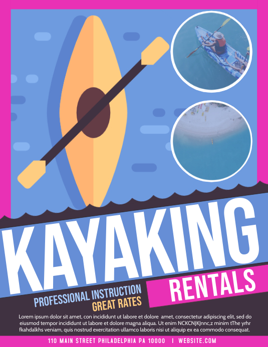 Kayaking Header kayaking Template | PosterMyWall