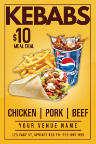 Customizable Design Templates For Kebab Flyer Postermywall