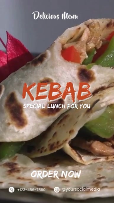 Copy of kebab menu template | PosterMyWall