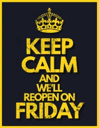 Keep Calm Barber Shop Re-opening Flyer Iflaya (Incwadi ye-US) template