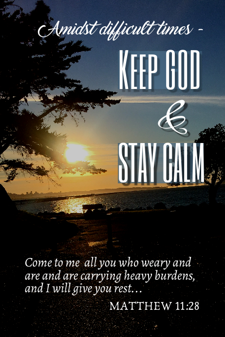 Keep Calm Bible Verse Poster Template | PosterMyWall