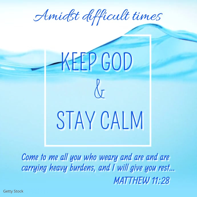 Plantilla de Keep Calm Bible Verse Video | PosterMyWall