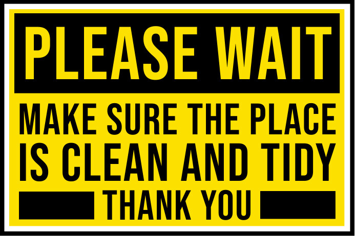 Keep Clean and Tidy Sign Template | PosterMyWall