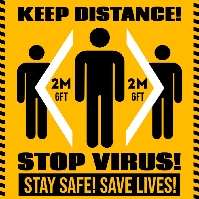 Copy of KEEP DISTANCE BANNER | PosterMyWall