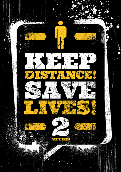 KEEP DISTANCE POSTER | PosterMyWall