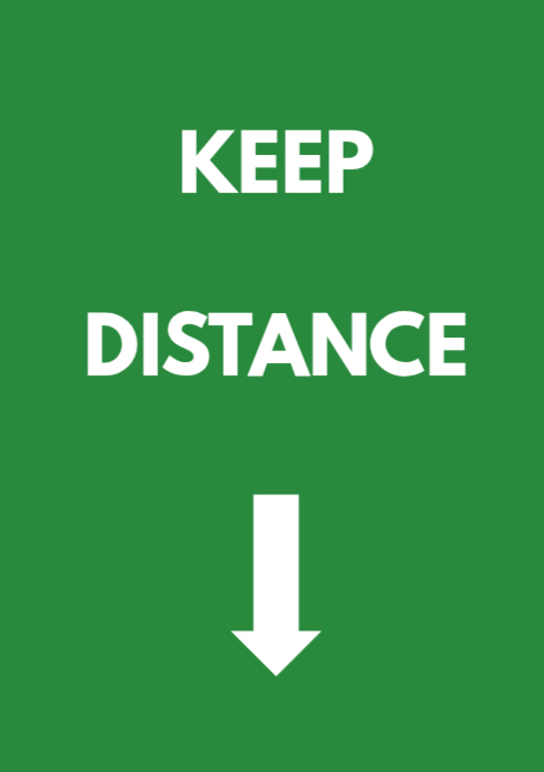 Copy of Keep distance sign | PosterMyWall