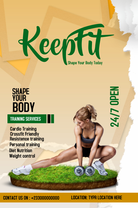 keep fit / Gym flyer Template | PosterMyWall