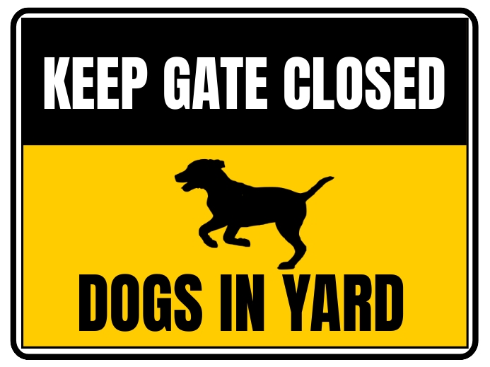 Keep Gate Closed Yard Sign Template PosterMyWall