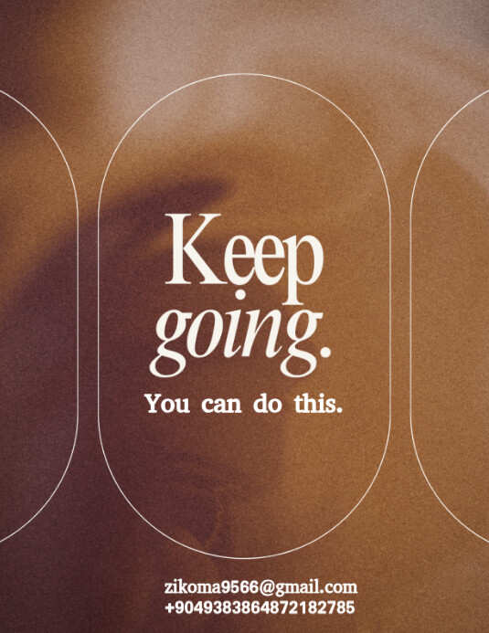 Keep going Flyer (US Letter) template