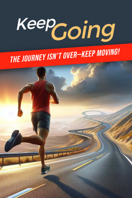 Keep going Poster template