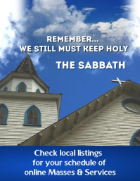 Keep Holy the Sabbath Video Flyer (US-Letter) template