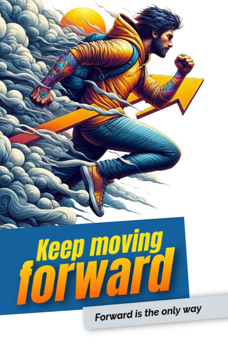 Keep moving Poster template