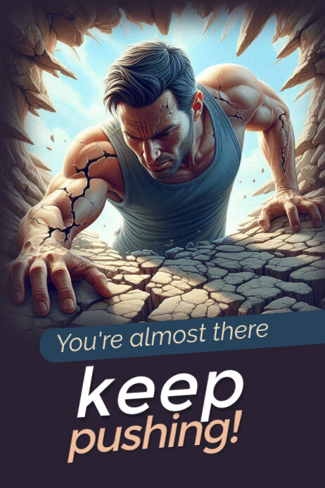 Copy of Keep pushing | PosterMyWall