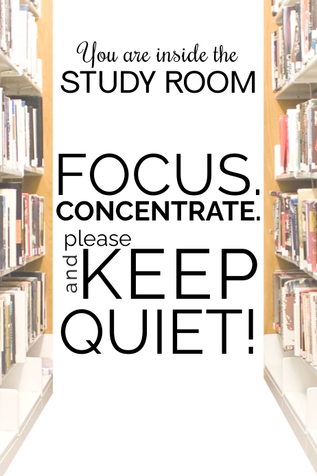 Quiet Study Area Sign