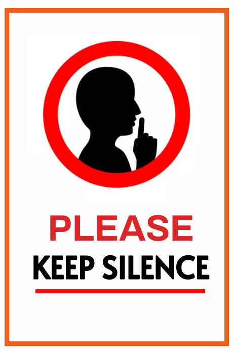 keep silence poster Template | PosterMyWall