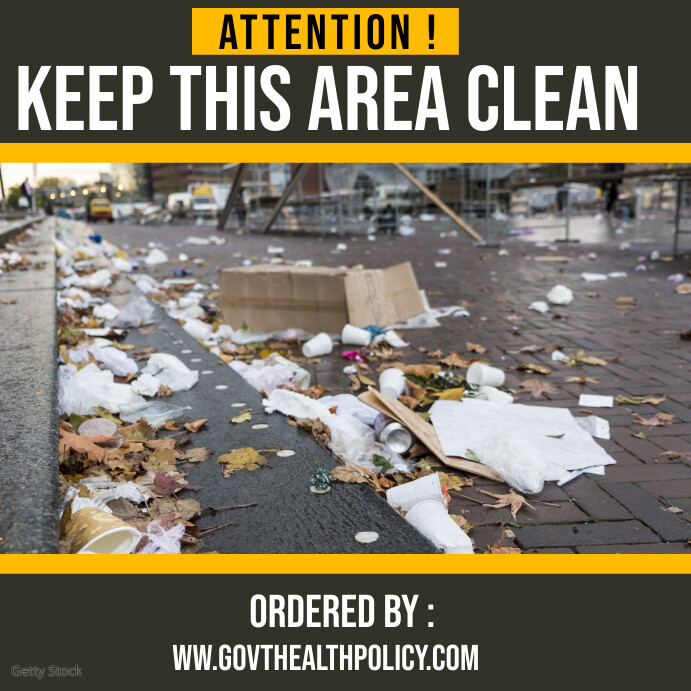Not Clean Area Keep this area clean Template | PosterMyWall