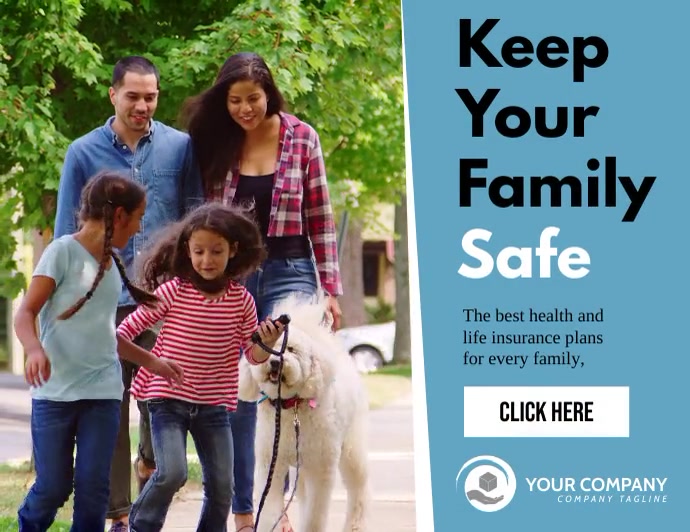 Keep Your Family Safe Insurance Ad Template Postermywall