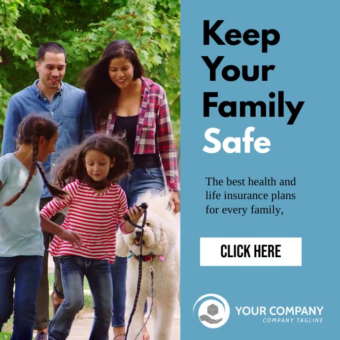 Health Insurance Promoting Adds Keep your family safe insurance health ad | PosterMyWall