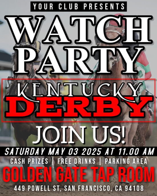 Kentucky Derby 151 Watch Party Instagram Portrait template