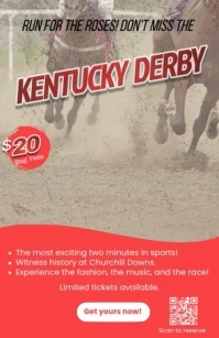 Kentucky Derby Flyer Template – Vintage Racing Promo Poster Tabloid