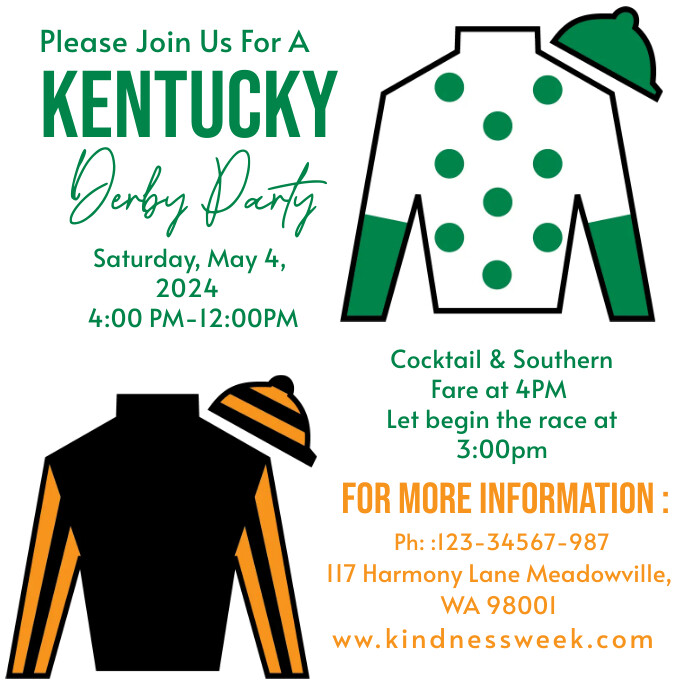 Kentucky Derby Party Invitation Template, Tal | PosterMyWall