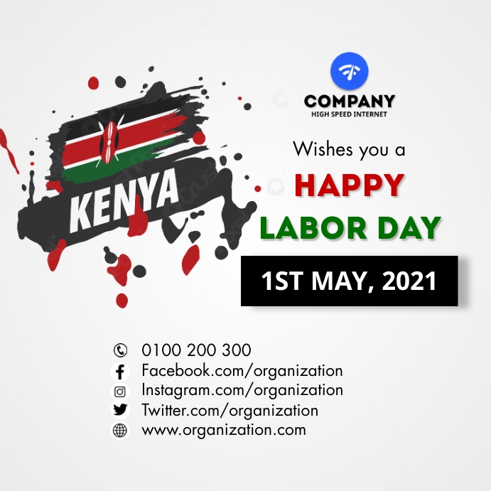 Kenya labor day Template PosterMyWall Labor Day 2025 Kenya