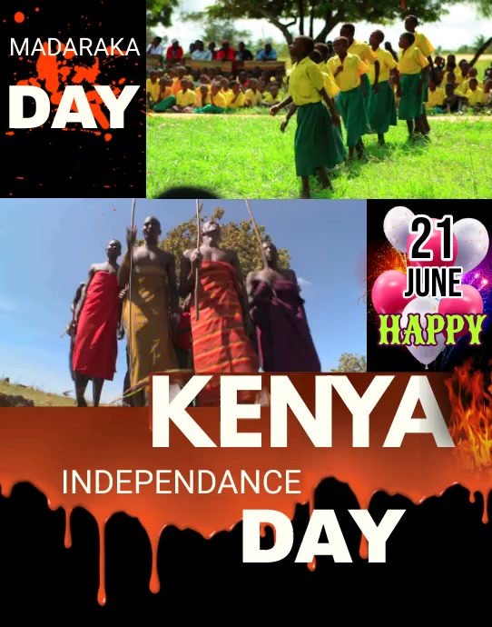 kenya video flyer Cartaz/placa template