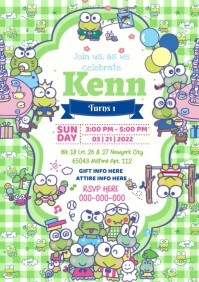 Keroppi Birthday invitation Template | PosterMyWall