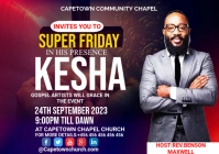 Kesha / worship night flyer template A3