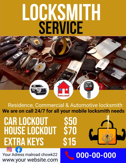 Key and lock flyer Template | PosterMyWall