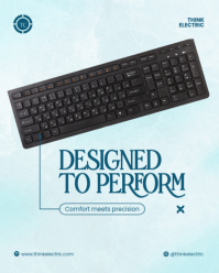 Turquoise Keyboard Promotion Instagram Portrait Template - Page 3