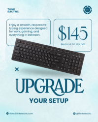 Turquoise Keyboard Promotion Instagram Portrait Template - Page 2