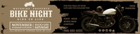 Khaki Vintage Bike Night Event 2'x8' Banner T template