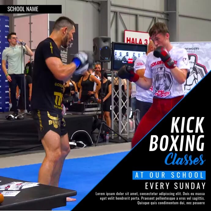 Kickboxing Paper kick boxing Template | PosterMyWall