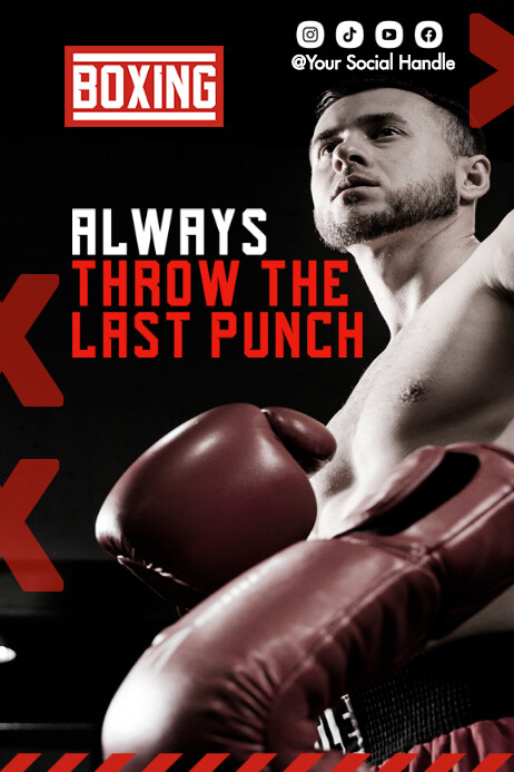 Kickboxing Presentation Examples kick boxing Template | PosterMyWall