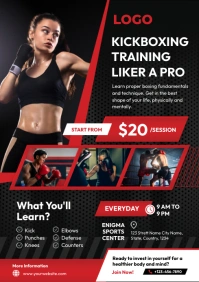 Kick Boxing Flyer Template A4