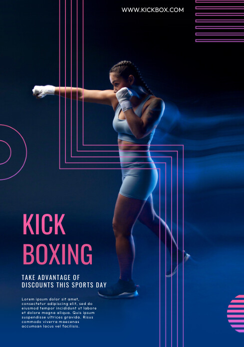 Kickboxing Paper kick boxing poster Template | PosterMyWall