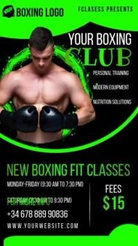 Kick boxing school Instagram Reel template