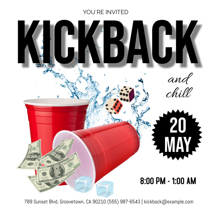 Kickback Flyer Template PosterMyWall