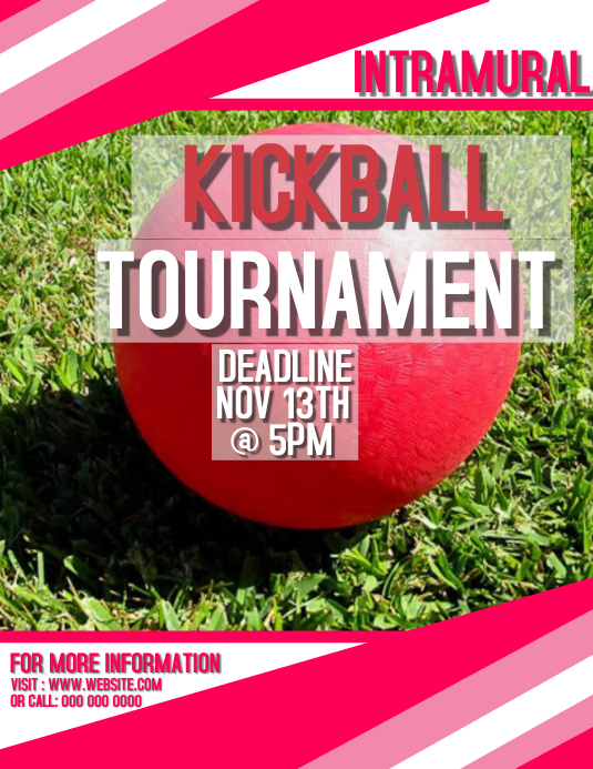 Kickball Flyer Template Master of Documents